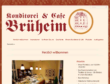 Tablet Screenshot of cafe-brueheim.de